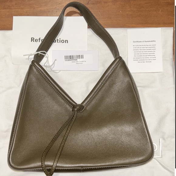 Reformation Chiara Convertible Wonton Bag Truffle - Picture 4 of 7